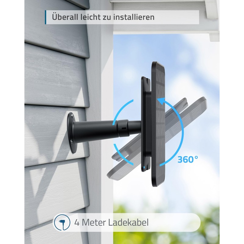 eufy Security eufyCam Solar Panel, Efficient 2.6 W Solar Panel