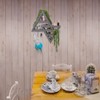 FM Moon Phase Triangle Shelf with Hooks - Rustic Moon