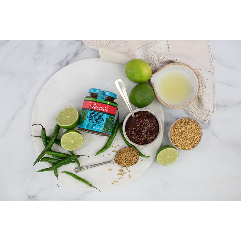 Geeta's Lime and Chilli Chutney, 230 g (Pack of 2)