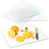 HOXHA 4 Pack Glass Cutting Board for Kitchen Tempered Clear