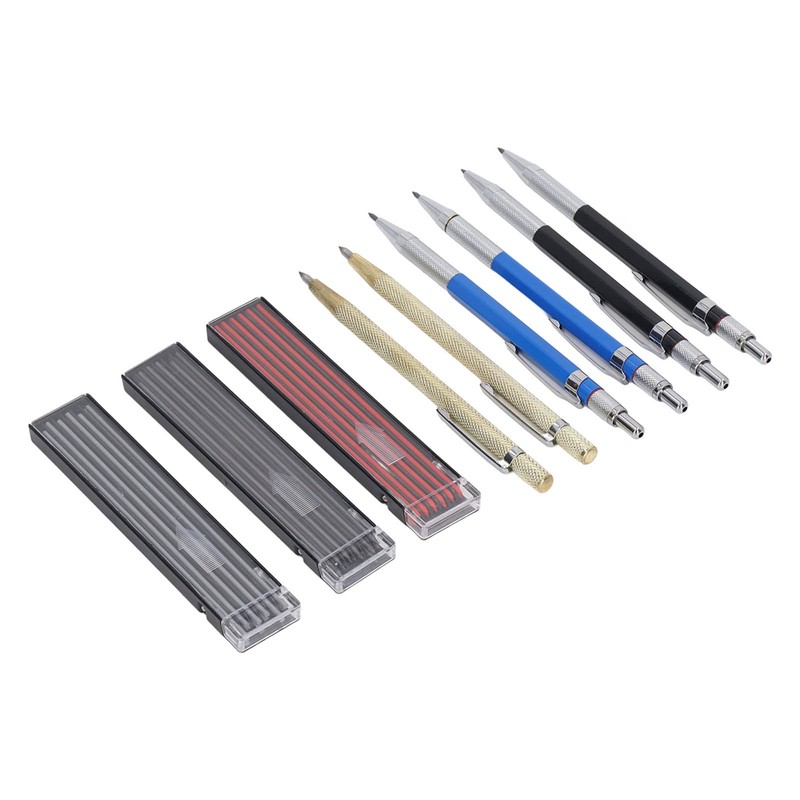 Carpenter Pencil Set 2 Scribers 36 Refills 4 All Metal