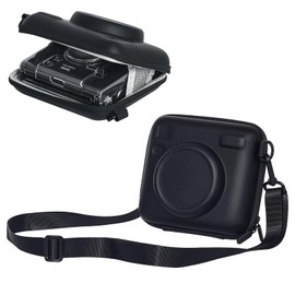 CAIYOULE Camera Case for Instax Wide EVO/SQ1/SQ6/SQ40 Instant Film Camera, Wide EVO Protective Hard Shell Camera Crossbody Bag with Adjustable Shoulder Strap, Black (No Camera)