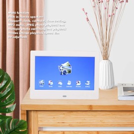 HD Smart Digital Photo Frame, 7 Inch Electronic Digital Photo Frame, Supports Clock, Calendar, Time Setting, MP3 Music, 16 GB Memory Expansion, Multiple Languages