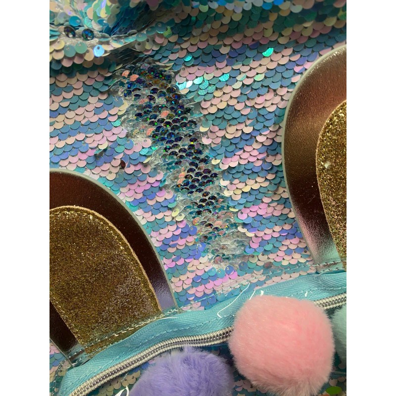 Cat & Jack | Girl’s Blue Sequin Llama Backpack