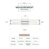 METWET Bathroom Vanity Light Fixtures, Chrome Wall Lights in Clear