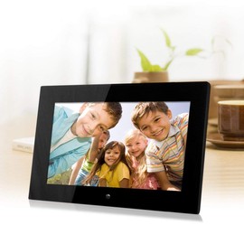 Sungale 14" Hi-Resolution Digital Photo Frame with Remote Control, Transitional Effects, Interval time Adjust, Video Playback, Background Music, Photo Rotation, Calendar, Clock
