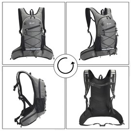 Lixada Cycling Backpack Bicycle Backpack Lightweight Travel Bag for Outdoor Sports for Camping Hiking Backpack Shoulder Running, gray