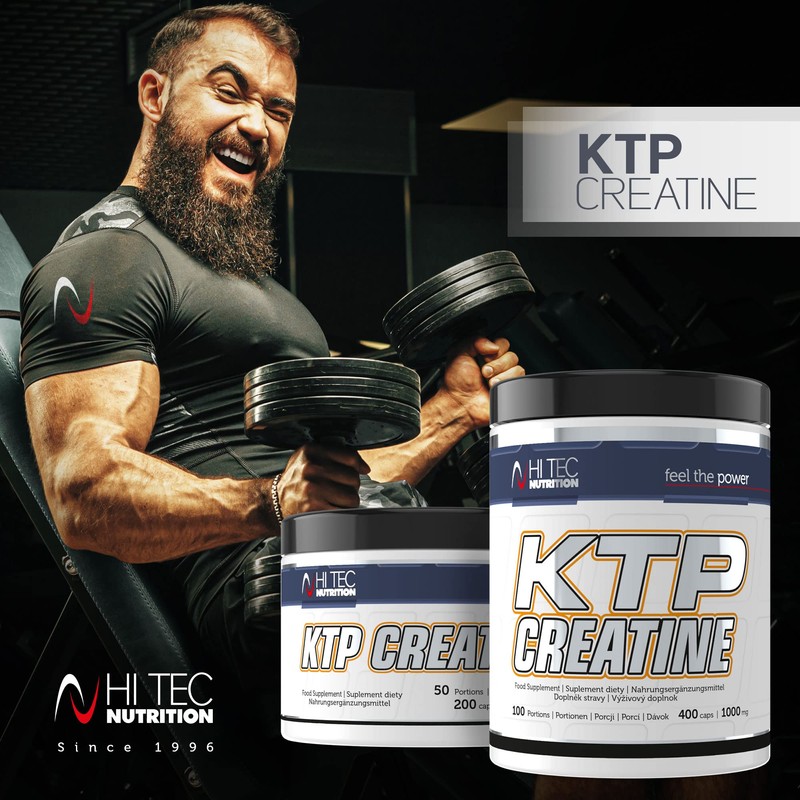 HI TEC NUTRITION KTP Creatine - Monohydrat, Nahrungsergänzungsmittel, für Sportler,