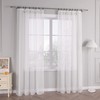 HongYa Pack of 1 Plain Curtain Transparent Voile Curtain with