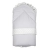 TupTam Baby Swaddle Blanket Padded Wrap with Deco Bow, Gray,