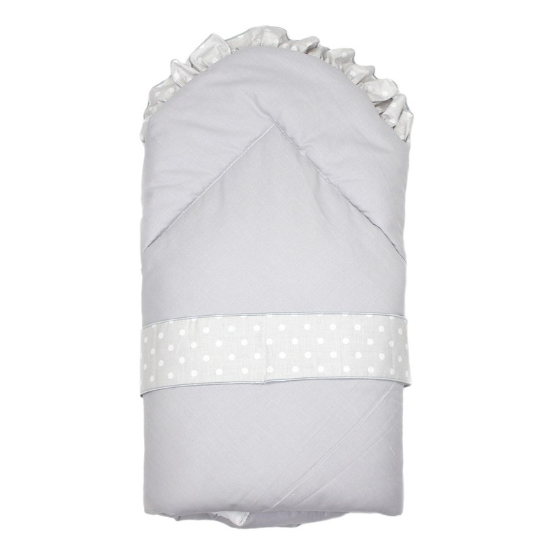 TupTam Baby Swaddle Blanket Padded Wrap with Deco Bow, Gray,