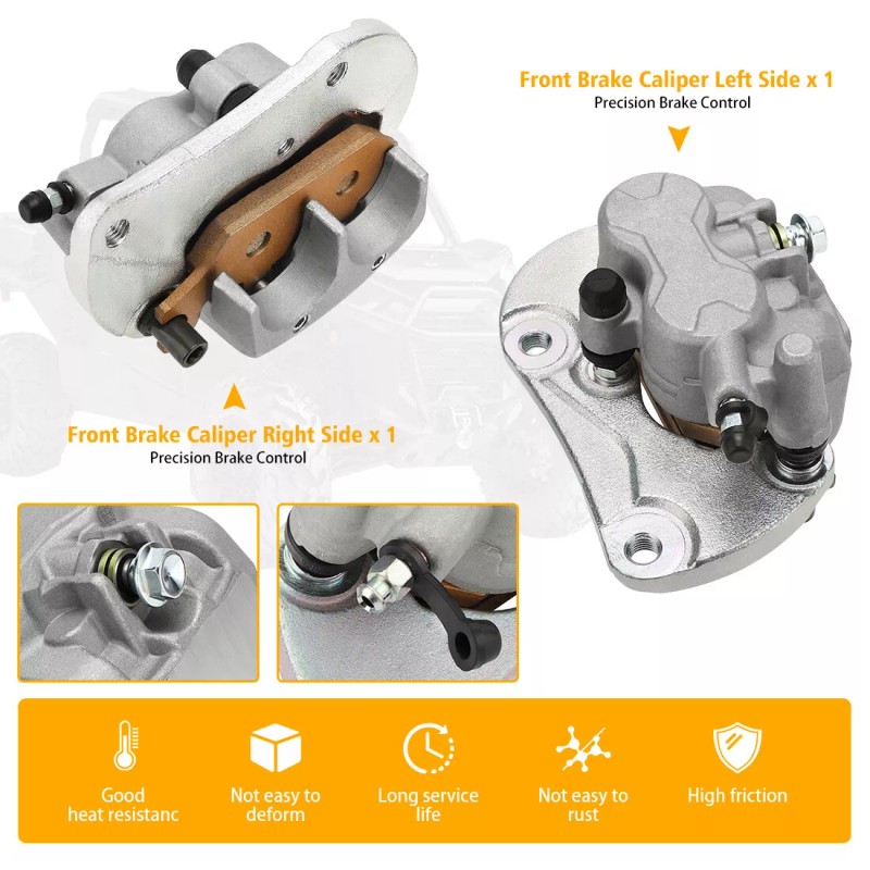 M MATI Front Brake Calipers W/Pads For Can-Am Maverick 1000R