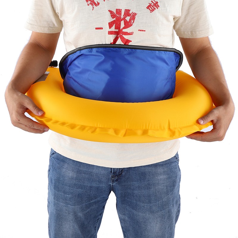 Adjustable Inflatable Life Jacket Belt With Reflective Tapes and Whistle
