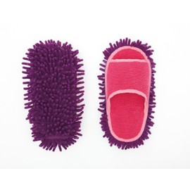 I Media Microfiber Mop Slippers, Cleaning Slippers, Washable, Microfiber, No Burden on Waist, Floor Mop, Cleaning Mop
