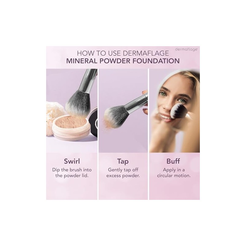 Dermaflage - Base de maquillaje en polvo mineral para piel