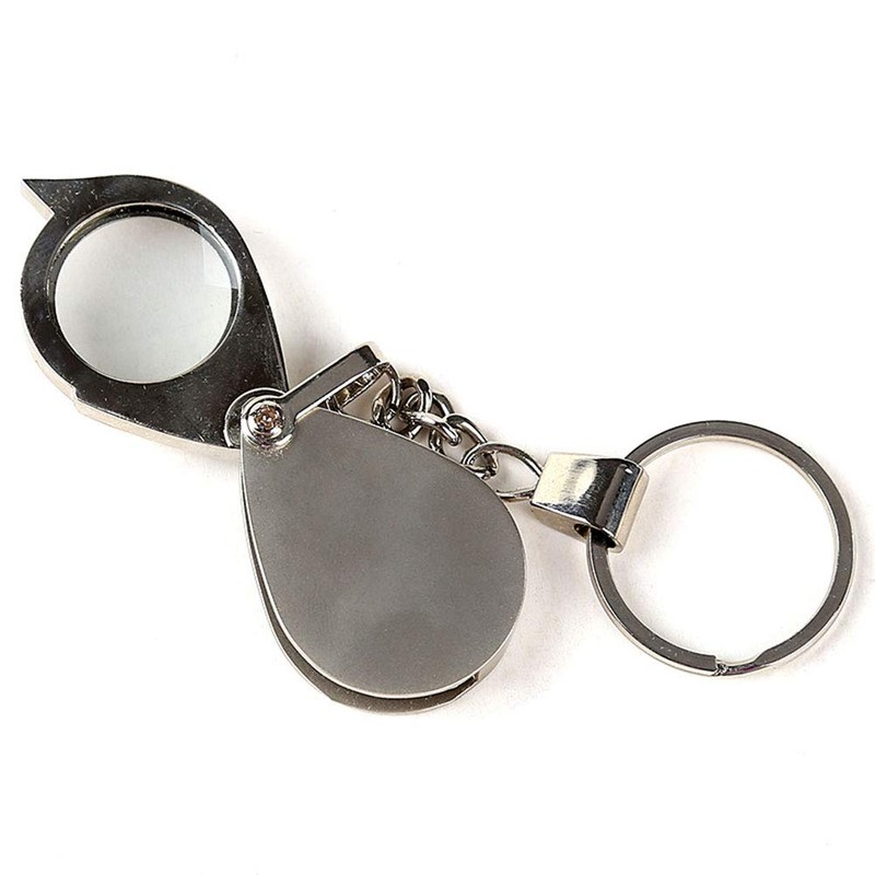 SUPVOX Magnifying Glass Keyring Mini Portable Foldable 15x Handheld Magnifier