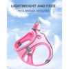 JUFOO XXS Pink Soft Mesh Dog Harness and Leash Set,No