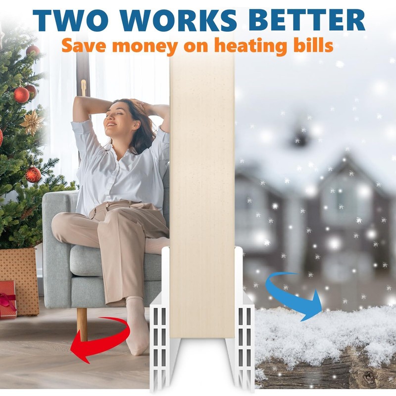 GroTheory 2 Pack Door Draft Stopper, Under Door Draft Blocker,