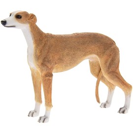 The Leonardo Collection Greyhound (Tan) Dog Studies Standing Ornament Figurine, Resin, H13cm