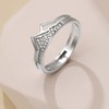 FUNYCHEN 925 Sterling Silver Mountain Ring for Women Hill Faith