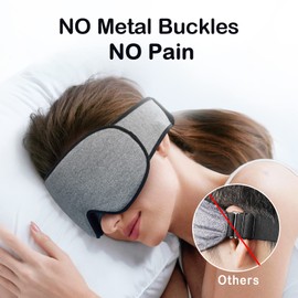 INNELO Cotton Sleep Eye Mask, Ultra Soft Skin-Friendly Natural Cotton Sleeping Eye Mask with Adjustable Strap, Comfortable Wearing, for Men,Women and Kids, for Travel, Nap Sleeping, Shift Work, Travel