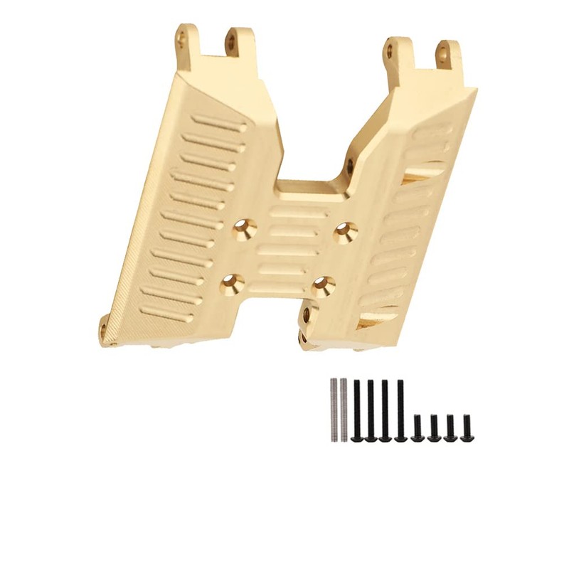 Brass Chassis Gearbox Skid Plate Transmission Mount for Axial 1/18