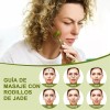 Rodillo Masaje Facial De Jade Gua Sha Rejuvenece Kit