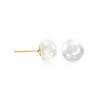Ross-Simons 8-9mm Cultured Button Pearl Stud Earrings in 14kt Yellow