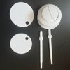WinZo Toilet Round Dual Flush Button with Toilet Seat Bolts