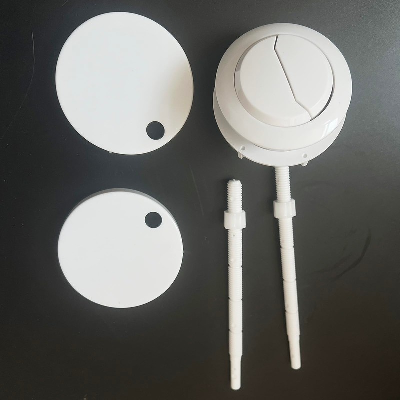 WinZo Toilet Round Dual Flush Button with Toilet Seat Bolts