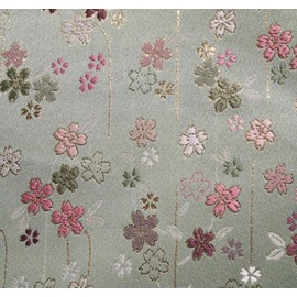 Ishindou Fireproof and Flame-retardant Buddhist Altar Mat, Sakura Pattern, Misakura (25号: Medium Kyoto Style (38.7×60cm), Misakura Midori)