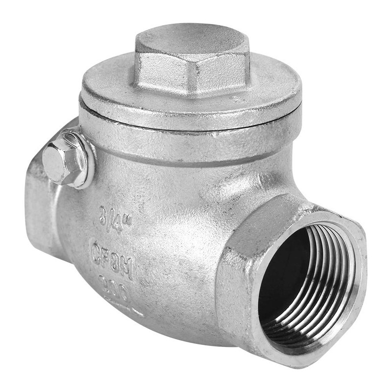 Oumefar 1pc 3/4" Check Valve Stainless Steel Swing Non Return