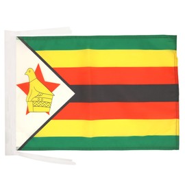 Zimbabwe Flag 18'' x 12'' cords - Zimbabwean SMALL flags 30 x 45cm - Banner 18x12 in - AZ FLAG