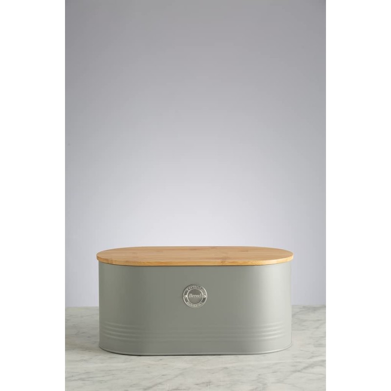 Typhoon Living Grey Bread Bin, 16 x 33.5 x 18