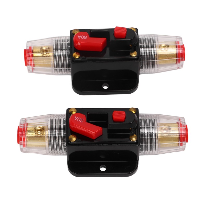 12‑24V Inline Circuit Breaker with Manual Reset Fuse Holder Battery