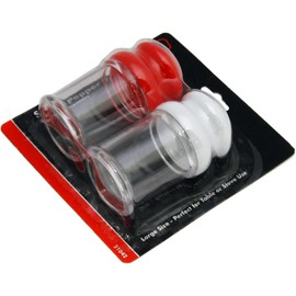 Rocky Mountain Goods Salt and Pepper Shaker Set - 2-Pack (1 Red, 1 White) - 3-Inch BPA-Free Plastic Shakers for Table or Camping - Break Resistant and Great for Small Spices