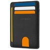 Slim Minimalist Front Pocket RFID Blocking Leather Wallets for Men