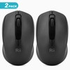 Rii [2-Pack] Maus kabellos, 2.4G Funkmaus Für Links und Rechtshänder,
