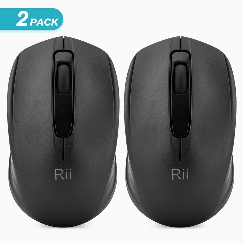 Rii [2-Pack] Maus kabellos, 2.4G Funkmaus Für Links und Rechtshänder,