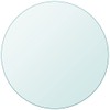 vidaXL Tempered Glass Table Top, Transparent Round Glass for Dining/Coffee/Garden