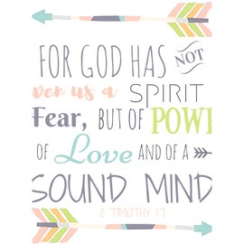 CafePress 2 Timothy 1:7 Bible Verse Hard Cover Journal Notebook, Personal Diary