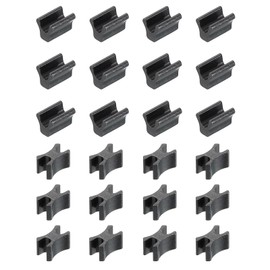 uxcell 12Set Zipper Slider Retainers Kits, #8 Copper Top & Bottom Stopper Closed-end Zipper Slider for Bags Coats Jackets Zippers Repairing Replacement, Black