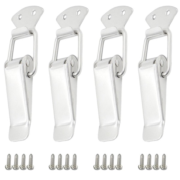 4 Pcs Stainless Steel Tension Clasp with Screws, 56mm Lever