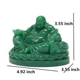 Seyee-bro Fengshui Laughing Buddha Statue - Happy Buddha Sculptures for Good Luck Wealth and Happiness Home Decor Congratulatory Gifts