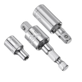 CoCud Socket Accessory Set, 4mm Shallow Socket 1/4" Drive 1/4" Universal Joints 1/4" Adapter, Socket Accessories - (Applications: for Home Maintenance), 3-Pieces