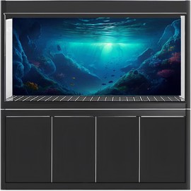 MIRRORANG 120 x 46 cm Tropical Fish Tank Poster Background River Bed & Lake Water Plant Underwater Aquarium Background