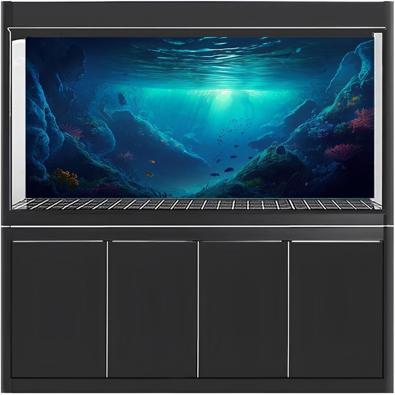 MIRRORANG 120 x 46 cm Tropical Fish Tank Poster Background