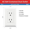 RV Designer AC Self-Contained Dual Outlet with Cover Plate S811