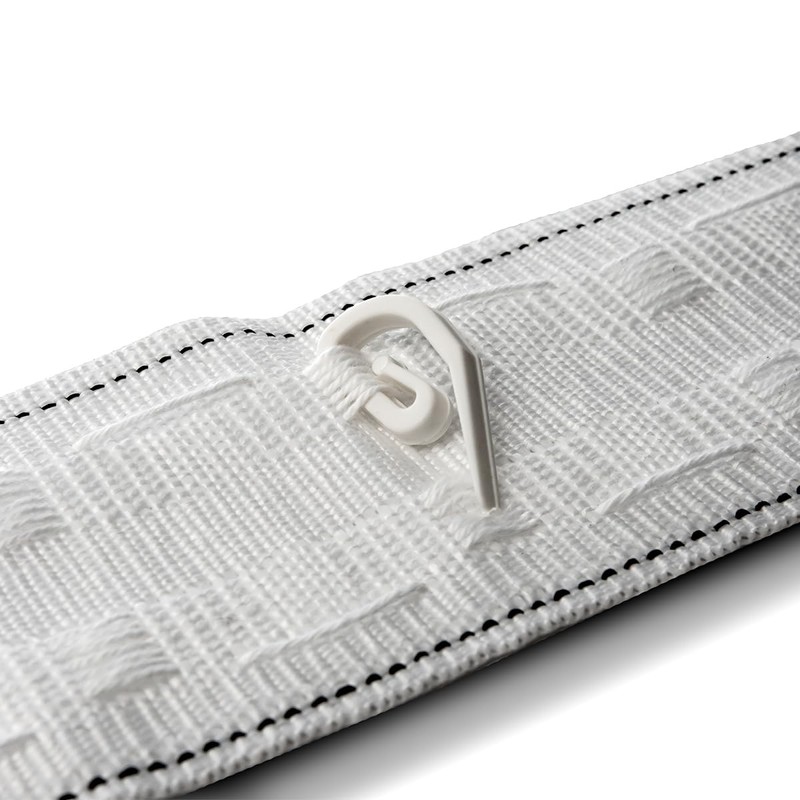 Realm White Pencil Pleat Curtain Header Tape, Detachable Curtain, Sizes
