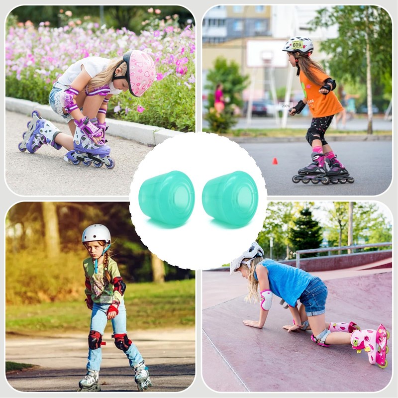 shirylzee 2 Pcs Roller Skates Brake Stopper, Rubber Compound Roller